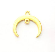 20 Crescent Charm Gold Moon Charm Gold Plated Charms  (28mm)  G12329