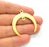 Crescent Charm Gold Moon Charm Gold Plated Charms  (39mm)  G12334