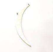 Crescent Pendant Silver Pendant Antique Silver Plated Metal (89x10mm) G12342
