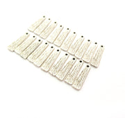 20 Silver Charms Antique Silver Plated Metal (18x5mm) G11115
