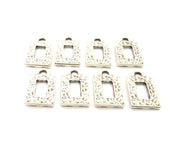 5 Silver Charms Antique Silver Plated Metal (24x11mm) G7534