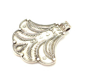 Silver Pendant Antique Silver Plated Metal (55x49mm) G12361