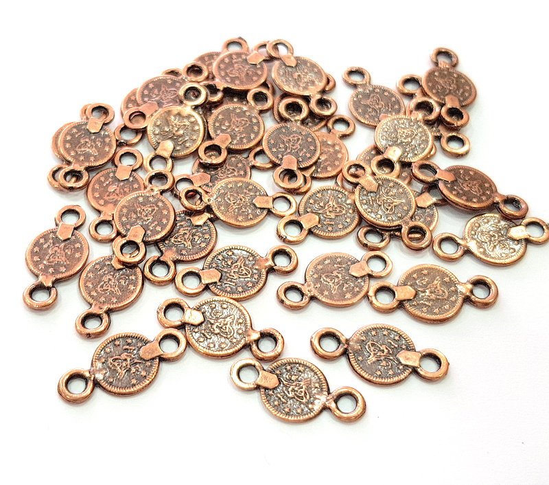 20 Ottoman Signature Charm Antique Copper Charm Antique Copper Plated Metal (19x10mm) G12370