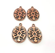 4 Antique Copper Charm Antique Copper Plated Metal (32x20mm) G12371