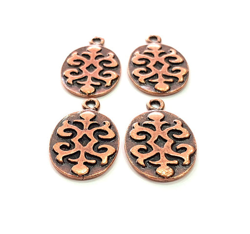 4 Antique Copper Charm Antique Copper Plated Metal (27x17mm) G12380