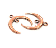 4 Crescent Charm Moon Charm Antique Copper Charm Antique Copper Plated Metal (27mm) G12381