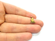 20 Foot Charm Antique Bronze Charm Antique Bronze Plated Metal (15x8mm) G12395