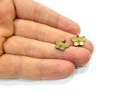 10 Butterfly Charm Antique Bronze Charm Antique Bronze Plated Metal (13mm) G12402