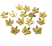 10 Butterfly Charm Antique Bronze Charm Antique Bronze Plated Metal (13mm) G12402