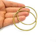 2 Large Circle Connector Antique Bronze Connector Antique Bronze Plated Metal (69mm)  G12404