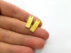 4 Raw Brass Hammered Charms 20x6mm  G12506