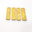 4 Raw Brass Hammered Charms 30x7mm  G12553