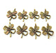 10 Clover Charm Antique Bronze Charm  (23x6mm) G12580