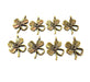 10 Clover Charm Antique Bronze Charm  (23x6mm) G12580