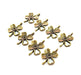 10 Clover Charm Antique Bronze Charm  (23x6mm) G12580