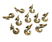 20 Seahorse Charm Antique Bronze Charms  (18x10mm) G12585
