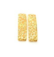 2 Gold Hammered Charms Stamp Charms Tag Charms Flake Charms Gold Plated Brass (20x6mm)   G12587