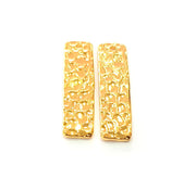2 Gold Hammered Charms Stamp Charms Tag Charms Flake Charms Gold Plated Brass (20x6mm)   G12587