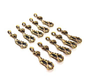 20 Cat Charm Antique Bronze Charm Antique Bronze Plated Metal  (17x13mm) G12592