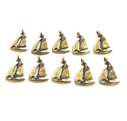10 Sailboat Charm Antique Bronze Charm Antique Bronze Plated Metal  (21x14mm) G12593