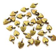 20 Heart Charm Antique Bronze Charm Antique Bronze Plated Metal  (11x7mm) G12596