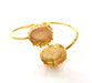 Gold Bangle Blanks Bracelet Blanks Cuff Blanks Adjustable Bracelet Blank Gold Plated Brass (20mm and 16mm Blanks ) G12597