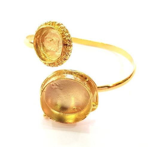 Gold Bangle Blanks Bracelet Blanks Cuff Blanks Adjustable Bracelet Blank Gold Plated Brass (24mm and 16mm Blanks ) G12598