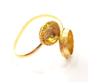 Gold Bangle Blanks Bracelet Blanks Cuff Blanks Adjustable Bracelet Blank Gold Plated Brass (24mm and 16mm Blanks ) G12598