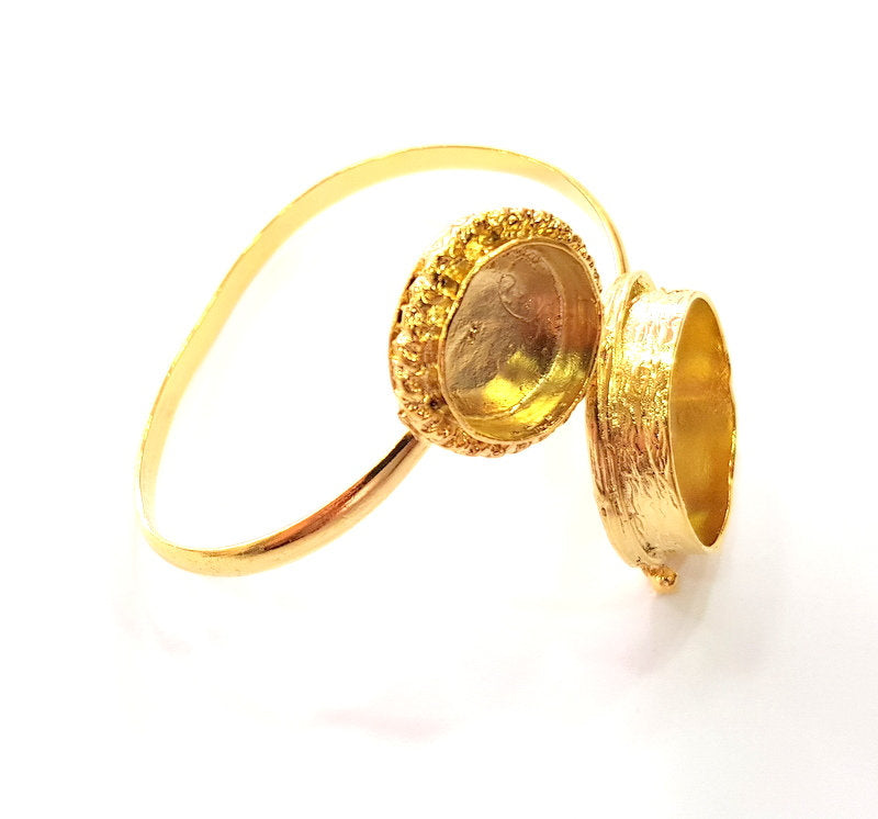 Gold Bangle Blanks Bracelet Blanks Cuff Blanks Adjustable Bracelet Blank Gold Plated Brass (24mm and 16mm Blanks ) G12598