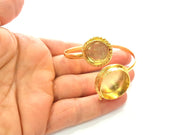Gold Bangle Blanks Bracelet Blanks Cuff Blanks Adjustable Bracelet Blank Gold Plated Brass (24mm and 16mm Blanks ) G12598