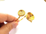 Gold Bangle Blanks Bracelet Blanks Cuff Blanks Adjustable Bracelet Blank Gold Plated Brass (24mm and 16mm Blanks ) G12598