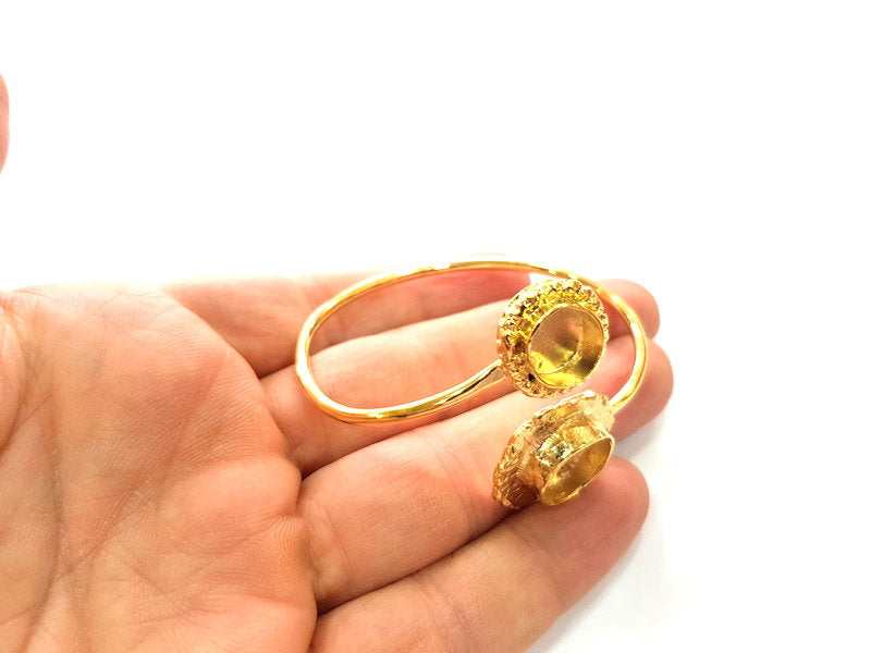 Gold Bangle Blanks Bracelet Blanks Cuff Blanks Adjustable Bracelet Blank Gold Plated Brass (13mm and 10mm Blanks ) G12599