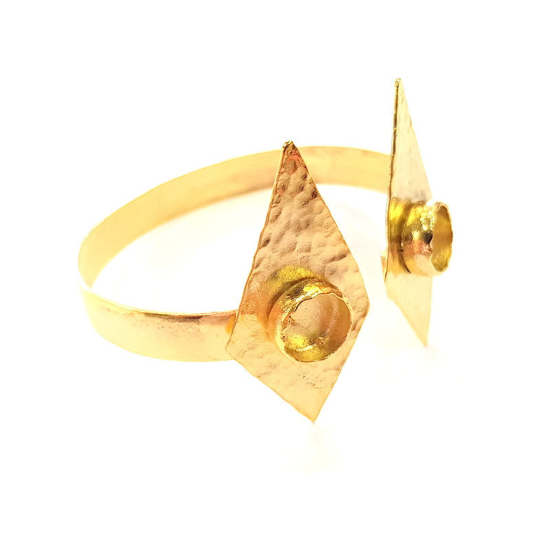 Gold Bangle Blanks Bracelet Blanks Cuff Blanks Adjustable Bracelet Blank Gold Plated Brass (10mm and 10mm Blanks ) G12602