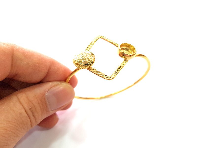 Gold Bangle Blanks Bracelet Blanks Cuff Blanks Adjustable Bracelet Blank Gold Plated Brass (10mm Blanks ) G12603