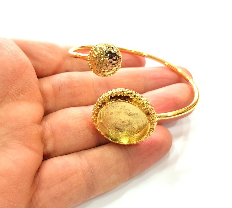 Gold Bangle Blanks Bracelet Blanks Cuff Blanks Adjustable Bracelet Blank Gold Plated Brass (20mm Blanks ) G12605