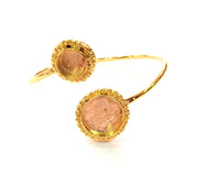 Gold Bangle Blanks Bracelet Blanks Cuff Blanks Adjustable Bracelet Blank Gold Plated Brass (16mm and 10mm Blanks ) G12608