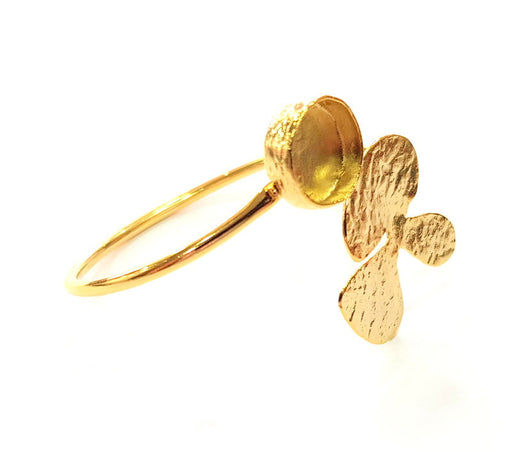 Gold Bangle Blanks Bracelet Blanks Cuff Blanks Adjustable Bracelet Blank Gold Plated Brass (13mm Blanks ) G12610