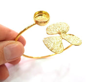 Gold Bangle Blanks Bracelet Blanks Cuff Blanks Adjustable Bracelet Blank Gold Plated Brass (13mm Blanks ) G12610