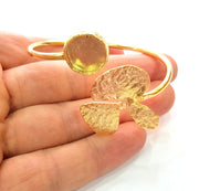 Gold Bangle Blanks Bracelet Blanks Cuff Blanks Adjustable Bracelet Blank Gold Plated Brass (13mm Blanks ) G12610