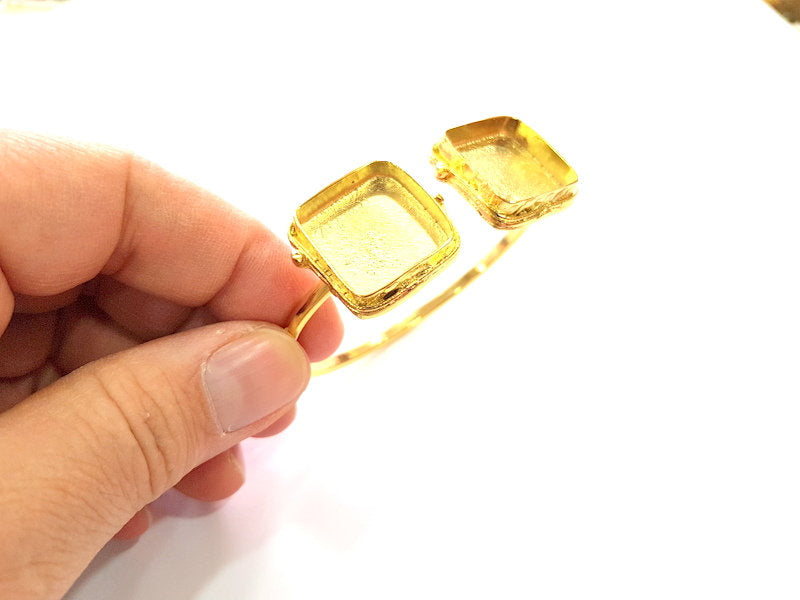 Gold Bangle Blanks Bracelet Blanks Cuff Blanks Adjustable Bracelet Blank Gold Plated Brass (20mm and 20mm Blanks ) G12611