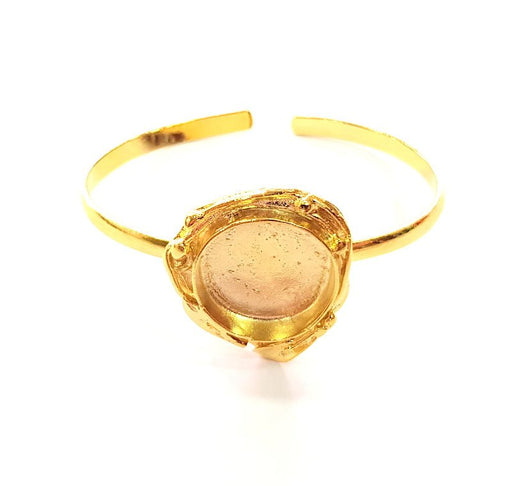 Gold Bangle Blanks Bracelet Blanks Cuff Blanks Adjustable Bracelet Blank Gold Plated Brass (20mm Blanks ) G12612