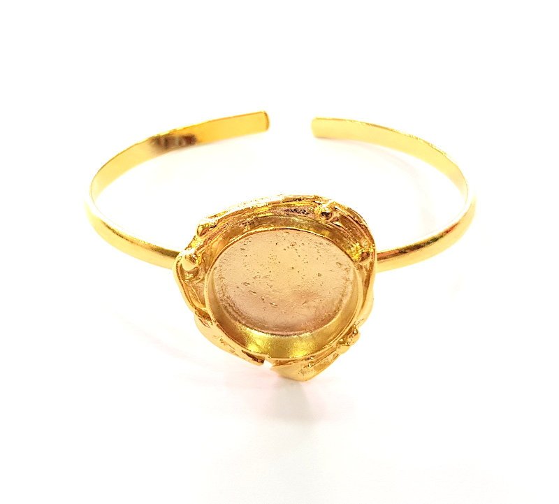 Gold Bangle Blanks Bracelet Blanks Cuff Blanks Adjustable Bracelet Blank Gold Plated Brass (20mm Blanks ) G12612