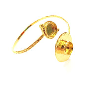 Gold Bangle Blanks Bracelet Blanks Cuff Blanks Adjustable Bracelet Blank Gold Plated Brass (10mm and 10mm Blanks ) G12613