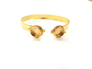 Gold Bangle Blanks Bracelet Blanks Cuff Blanks Adjustable Bracelet Blank Gold Plated Brass (10mm and 10mm Blanks ) G12615