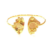 Gold Bangle Blanks Bracelet Blanks Cuff Blanks Adjustable Bracelet Blank Gold Plated Brass (12mm and 12mm Blanks ) G12617