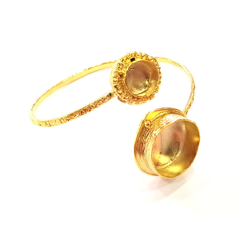 Gold Bangle Blanks Bracelet Blanks Cuff Blanks Adjustable Bracelet Blank Gold Plated Brass (20mm and 10mm Blanks ) G12618