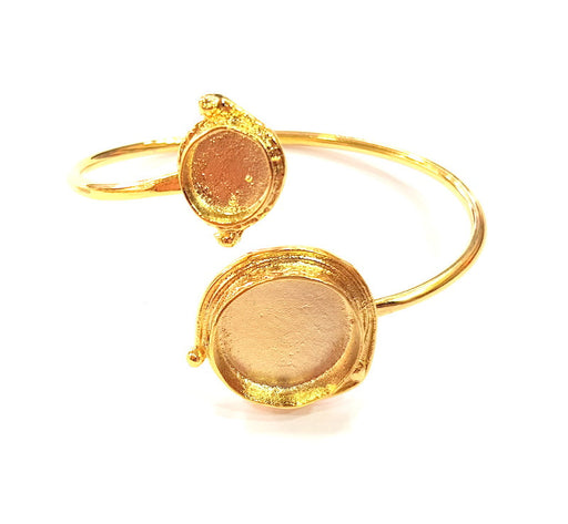 Gold Bangle Blanks Bracelet Blanks Cuff Blanks Adjustable Bracelet Blank Gold Plated Brass (20mm and 10mm Blanks ) G12620