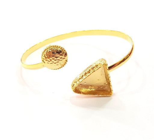 Gold Bangle Blanks Bracelet Blanks Cuff Blanks Adjustable Bracelet Blank Gold Plated Brass (18x18mm Blanks ) G12622
