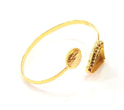 Gold Bangle Blanks Bracelet Blanks Cuff Blanks Adjustable Bracelet Blank Gold Plated Brass (18x18mm Blanks ) G12622