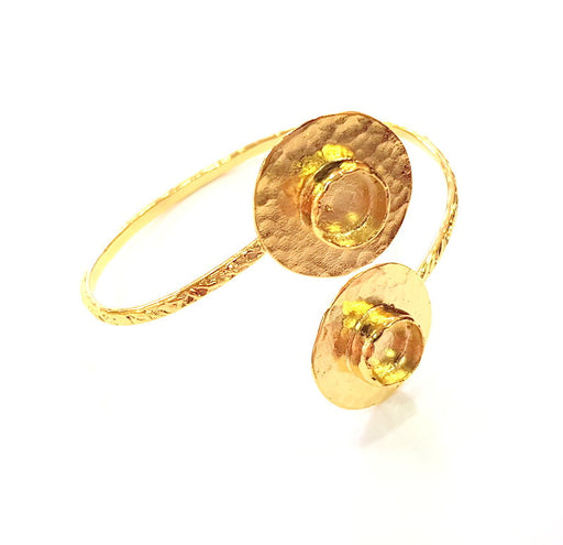 Gold Bangle Blanks Bracelet Blanks Cuff Blanks Adjustable Bracelet Blank Gold Plated Brass (10mm Blanks ) G12624